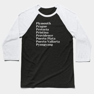 Cities starting with the letter, P, Pin, Tote, Mug Baseball T-Shirt